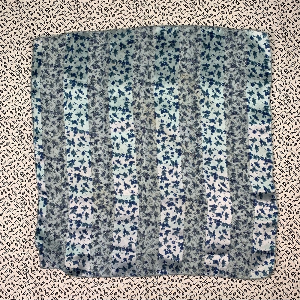 Vintage Blue Floral Scarf.